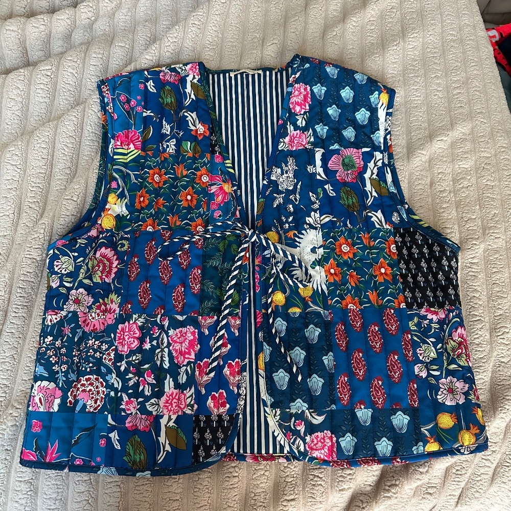 Quilted Tie Vest SZ Small